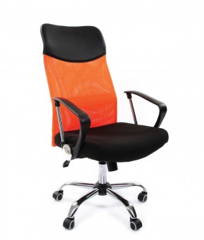 Кресло для руководителя CHAIRMAN 610 N (15-21 черный/сетка оранжевый) в Ноябрьске - noyabrsk.ok-mebel.com | фото 1