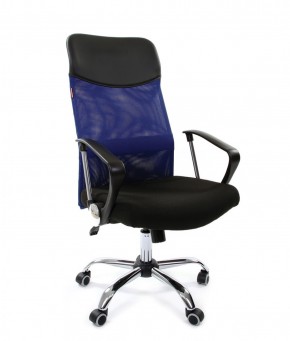 Кресло для руководителя CHAIRMAN 610 N (15-21 черный/сетка синий) в Ноябрьске - noyabrsk.ok-mebel.com | фото