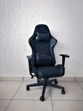 Кресло геймерское Barneo K-50 (черная сетка черные вставки) в Ноябрьске - noyabrsk.ok-mebel.com | фото 1