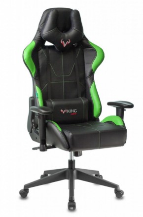 Кресло игровое Бюрократ VIKING 5 AERO LGREEN черный/салатовый в Ноябрьске - noyabrsk.ok-mebel.com | фото