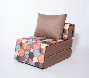 Кресло-кровать бескаркасное Харви (коричневый-геометрия браун) в Ноябрьске - noyabrsk.ok-mebel.com | фото