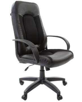Кресло офисное BRABIX "Strike EX-525" (экокожа черная, ткань черная) 531381 в Ноябрьске - noyabrsk.ok-mebel.com | фото