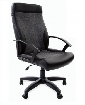 Кресло офисное BRABIX "Trust EX-535" (экокожа/черная/ткань серая) 531383 в Ноябрьске - noyabrsk.ok-mebel.com | фото