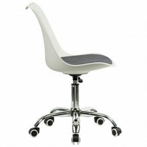 Кресло стул BRABIX "Eames MG-310 CH", хром, пластик белый, ткань серая, 532924 в Ноябрьске - noyabrsk.ok-mebel.com | фото 3