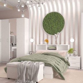 Кровать 1600 Париж с настилом (Белый тиснение) в Ноябрьске - noyabrsk.ok-mebel.com | фото 4