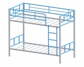 Кровать двухъярусная "Севилья-2.01 комбо" Серый/Голубой в Ноябрьске - noyabrsk.ok-mebel.com | фото 2