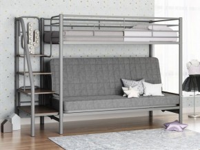 Кровать двухъярусная с диваном "Мадлен-3" (Серый/Серый) в Ноябрьске - noyabrsk.ok-mebel.com | фото
