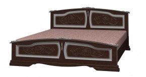 ЕЛЕНА Кровать из массива 1400 (Орех темный) в Ноябрьске - noyabrsk.ok-mebel.com | фото