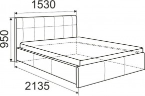 Кровать Изабелла с латами Newtone light beige 1400x2000 в Ноябрьске - noyabrsk.ok-mebel.com | фото