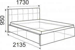 Кровать Изабелла с латами Newtone light beige 1600x2000 в Ноябрьске - noyabrsk.ok-mebel.com | фото 2