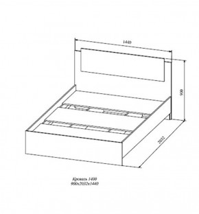 СОФИ СКР1400.1Кровать 1400 в Ноябрьске - noyabrsk.ok-mebel.com | фото 2