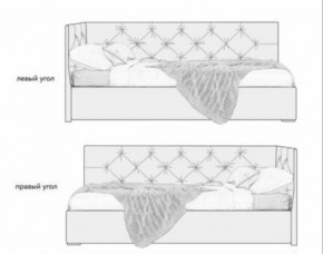 Кровать угловая Лэсли интерьерная +основание (120х200) в Ноябрьске - noyabrsk.ok-mebel.com | фото 2