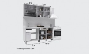 Кухня Кантри 1.6 Готовое решение столешница 38мм в Ноябрьске - noyabrsk.ok-mebel.com | фото 2