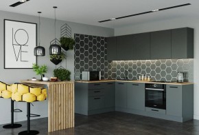 Кухня угловая Антрацит 2600х1600 (Стол. 38мм) в Ноябрьске - noyabrsk.ok-mebel.com | фото