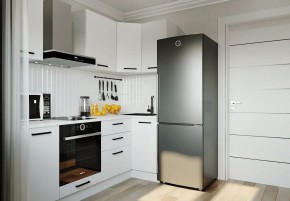 Кухонный гарнитур Белый Глянец 2200*1000 (Стол. 26мм) в Ноябрьске - noyabrsk.ok-mebel.com | фото