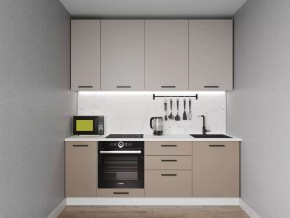 Кухонный гарнитур Каппучино 2200 h950 (Стол. 26мм) в Ноябрьске - noyabrsk.ok-mebel.com | фото