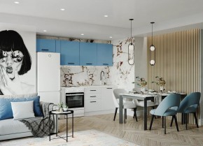 Кухонный гарнитур Капри 2550 (Стол. 26мм) в Ноябрьске - noyabrsk.ok-mebel.com | фото