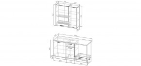 Кухонный гарнитур Меренга 1600 h950 (Стол. 38мм) в Ноябрьске - noyabrsk.ok-mebel.com | фото 2
