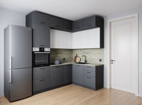 Кухонный гарнитур Меренга 2200*1700 (Стол. 26мм) в Ноябрьске - noyabrsk.ok-mebel.com | фото