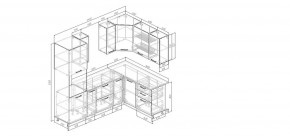 Кухонный гарнитур Меренга 2400*1600 (Стол. 38мм) в Ноябрьске - noyabrsk.ok-mebel.com | фото 2