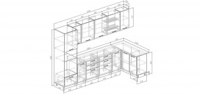 Кухонный гарнитур Меренга 3200*1400 (Стол. 38 мм) в Ноябрьске - noyabrsk.ok-mebel.com | фото 2
