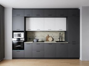 Кухонный гарнитур Меренга 3400 (Стол. 26мм) в Ноябрьске - noyabrsk.ok-mebel.com | фото