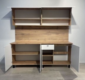 Кухонный гарнитур «Монако» 2.0 м Серия 2 МДФ с фрезеровкой (Дуб Золотой/Графит) в Ноябрьске - noyabrsk.ok-mebel.com | фото 7