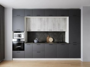 Кухонный гарнитур Санторини 3400 (Стол. 38мм) в Ноябрьске - noyabrsk.ok-mebel.com | фото