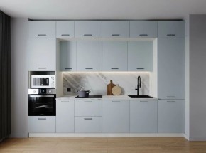 Кухонный гарнитур Смоки 3400 (Стол. 26мм) в Ноябрьске - noyabrsk.ok-mebel.com | фото