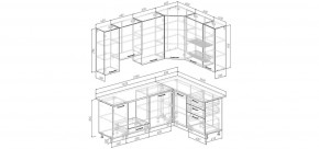 Кухонный гарнитур Старое Дерево 2200*1600 h950 (Стол. 26мм) в Ноябрьске - noyabrsk.ok-mebel.com | фото 2