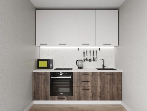 Кухонный гарнитур Старое Дерево 2200 h950 (Стол. 26мм) в Ноябрьске - noyabrsk.ok-mebel.com | фото