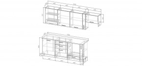 Кухонный гарнитур Старое Дерево 2550 (Стол. 38мм) в Ноябрьске - noyabrsk.ok-mebel.com | фото 2