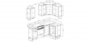 Кухонный гарнитур Умбра 2000*1200 (Стол. 26мм) в Ноябрьске - noyabrsk.ok-mebel.com | фото 2