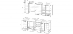 Кухонный гарнитур Умбра 2400 h950 (Стол. 26мм) в Ноябрьске - noyabrsk.ok-mebel.com | фото 2