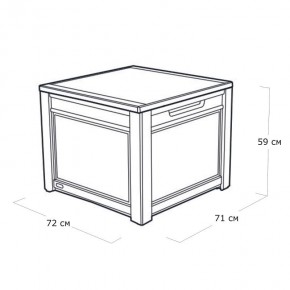 Квадратный сундук Cube Rattan 208 л в Ноябрьске - noyabrsk.ok-mebel.com | фото 4