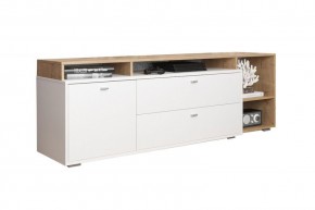 ЛАНС Комод-тумба К202  (дуб бунратти/белый) в Ноябрьске - noyabrsk.ok-mebel.com | фото
