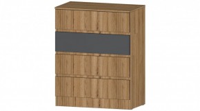 ЛЕНОРА Комод 4 ящика (графит) в Ноябрьске - noyabrsk.ok-mebel.com | фото