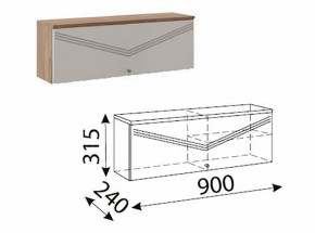 Лимба (гостиная) М10 Шкаф навесной малый в Ноябрьске - noyabrsk.ok-mebel.com | фото