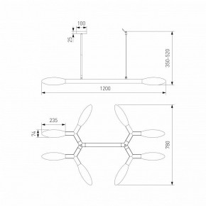 Люстра на штанге Eurosvet Covalent 30180 черный в Ноябрьске - noyabrsk.ok-mebel.com | фото 3