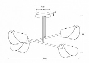 Люстра на штанге Freya Mallow FR5228PL-04C в Ноябрьске - noyabrsk.ok-mebel.com | фото 2