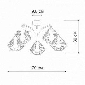 Люстра на штанге Vitaluce V4258 V4258-0/5PL в Ноябрьске - noyabrsk.ok-mebel.com | фото 2
