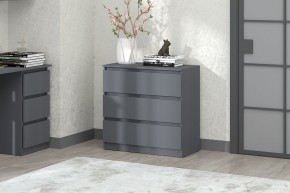 МС "Хилтон" Комод №2 800 (3 ящ.) графит в Ноябрьске - noyabrsk.ok-mebel.com | фото