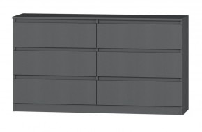МС "Хилтон" Комод №5 1400 (6 ящ.) графит в Ноябрьске - noyabrsk.ok-mebel.com | фото 2