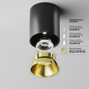 Накладной светильник Maytoni Alfa LED C064CL-12W4K-RD-B в Ноябрьске - noyabrsk.ok-mebel.com | фото 3