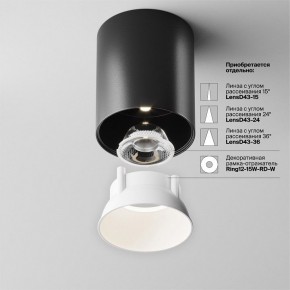 Накладной светильник Maytoni Alfa LED C064CL-12W4K-RD-B в Ноябрьске - noyabrsk.ok-mebel.com | фото 4