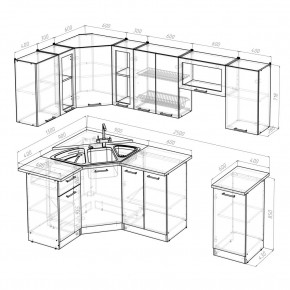 ОЛЬГА Кухонный гарнитур Оптима 1 (1300*2500 мм) в Ноябрьске - noyabrsk.ok-mebel.com | фото 2