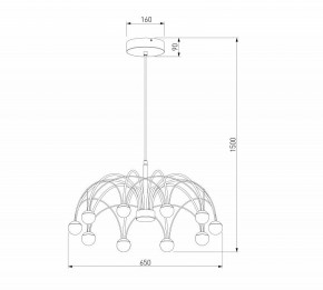 Подвесная люстра Eurosvet Ragno 90034/10 LED черный в Ноябрьске - noyabrsk.ok-mebel.com | фото 5