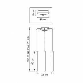 Подвесная люстра Lightstar Tubo L3T747347 в Ноябрьске - noyabrsk.ok-mebel.com | фото 3