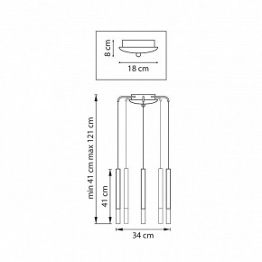 Подвесная люстра Lightstar Tubo L5T747147 в Ноябрьске - noyabrsk.ok-mebel.com | фото 3