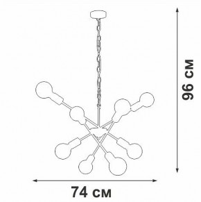 Подвесная люстра Vitaluce V4750 V4750-0/8 в Ноябрьске - noyabrsk.ok-mebel.com | фото 5